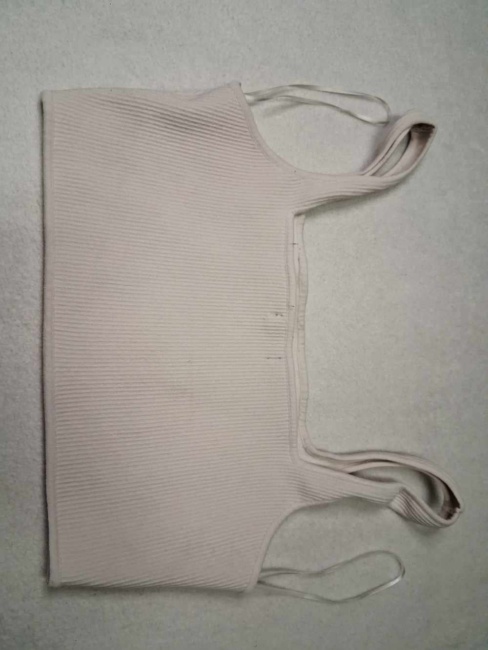 Kendall & Kylie Ribbed Bandeau Bralette — Blush